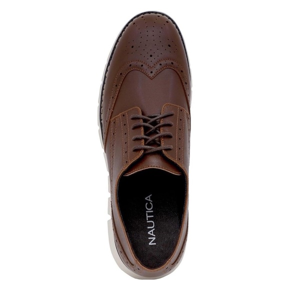 Size 13 Nautica Men's Brown Wingdeck Oxford Shoe Fashion Sneaker - Picture 4 of 12